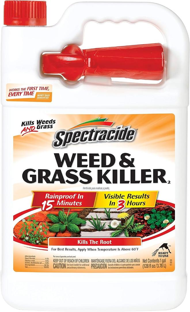 Spectracide Weed & Grass Killer2, Ready-to-Use, 1-Gallon, Pack of 4