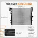Autoexact Radiator for 2007-2017 Jeep Wrangler 3.6L, 3.8L Gas Model, Engine Radiator Assembly for 2018 Jeep Wrangler JK 3.6L V6 4WD RWD RK1187 Radiator Replacement, 68143886AA, 55056634AB