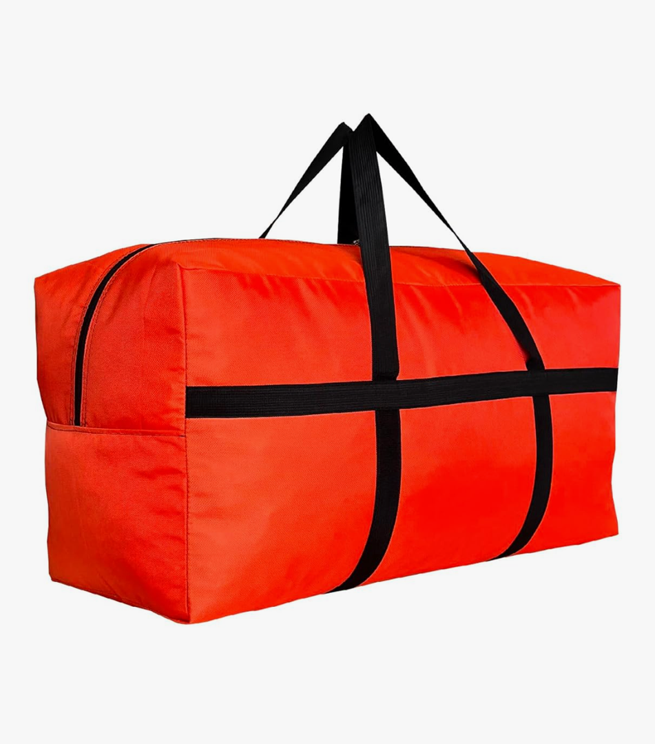 Extra Large Storage Duffle Bag with Zippers and Handles, Big Foldable Duffle Bag for Travel Large - 35"(L) X 11.8"(W) X 19"(H) Pack of 2