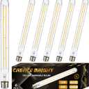 CREATE BRIGHT T30 Led Edison Bulbs 12W E26 Dimmable Tubular Bulb 2700K Vintage Light Bulbs,120 Watt Equivalent,1440LM,11.86 in,6 Pack