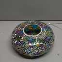 Topadorn 9-Inch Wild Bird Feeder Fly Through Garden Hanging Bird Feeder-Mosaic Round Shape Wild Birdfeeder for Outdoor Decoration, Multicolor