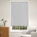LazBlinds 1" Light Filtering Vinyl Mini Blinds, Grey, 20" W x 48" H | Horizontal Window Blinds for Home, Cordless Shades for Indoor Windows