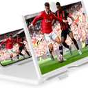 Mobile Phone Magnifier Screen,2026 New 3D HD Magnifier Projector Screen Enlarger for Movies, Videos, Gaming and Travel, Foldable Phone Stand with Screen Amplifier, Supports All Smartphones (White, 10inch)