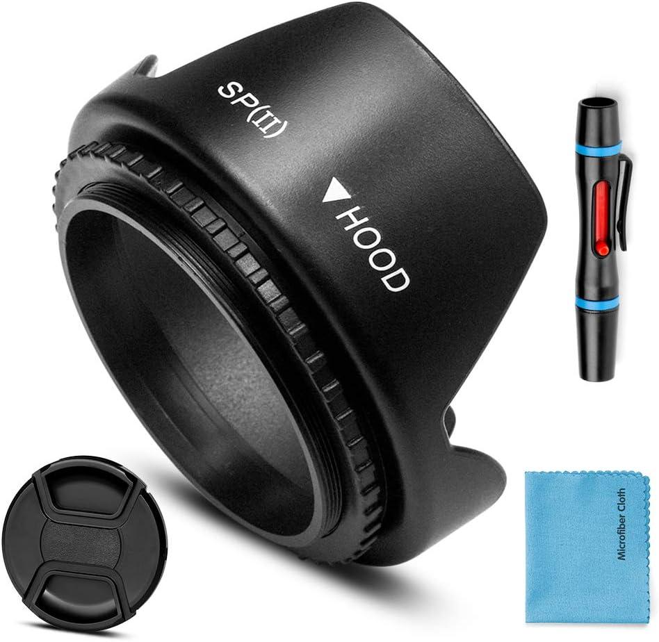 77mm Lens Hood,Universal Tulip Flower Lens Hood Sun Shade with Centre Pinch Lens Cap for Canon Nikon Sony Pentax Olympus Fuji Camera