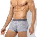 Arjen Kroos Men's Boxer Briefs - Silky Breathable Underwear for Men, Comfortable Tagless Cool Mens Trunks, White L (Gray, L)