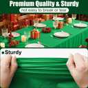 Smiry Disposable Table Cloth - 6 Pack, 54 x 108 Inch Waterproof Rectangle Tablecloths for Parties, Decorative Plastic Table Cover, Leakproof & Sturdy, Green