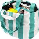 Bagelite 22'' 50L Large Beach Bag with Zipper, Extra Large Canvas Tote Bag for Women, Weekender Pool Bag (Aqua Green22'' Xl)