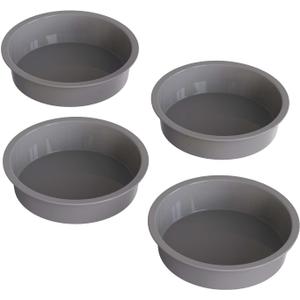 Silicone 5 Inch Cake Pan Round, Set of 4 Silicone Small Cake Pans Round 5 Inch, Nonstick Smash Cake Pans, Quick Release 5 IN Cake Pan for Baking Small Cakes