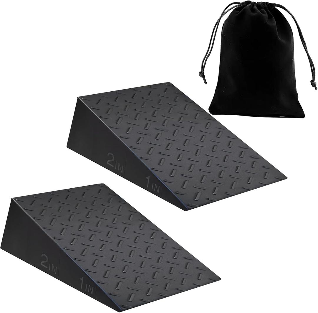 Squat Wedge for Professional Trainers: 2-Piece Squat Heel Wedge Blocks; Portable Calf Raise Blocks to Improve Mobility and Performance