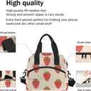 Insulated Lunch Bag for Women - Girls Strawberry Box Reusable Meal Tote with Shoulder Strap, Cute Food Cooler Containers for School Work Picnic Camp Travel Adults Children Kids