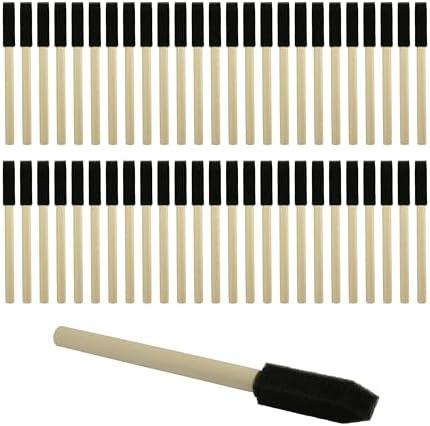 Fewanland 50pcs 1/2" Foam Brush with High Density Foam, mini Foam Brush for Small Project