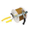 3:1 Geared Electric Fencing Standard Reel with 1640ft Premium Polywire 6 Conductors Plus 1 Free 8 inch Insulgrip 1 Pack