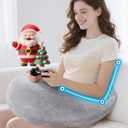 vamorry Gaming Pillow Arm Support Pillow for Bed & Sofa: Ergonomic U-Shaped Lap Pillow with Elbow Rest for Adults & Kids - Reduces Arm Pain & Fatigue During Gaming, Reading, Working & Crocheting (Grey 01)