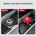 for Volvo S60 XC60 V60 XC90 S90 V90 Start Stop Engine Switch Button Decoration Cover Modifications Interior Accessories (Sky Blue)