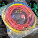 BELEY Digital Manifold HVAC Gauge Set,93 Refrigerants Dual Pressure&Temp Test with Temperature Clips and Hoses Vacuum AC Gauges for R1234YF R134A R404A R410A R32 R744CO