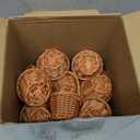 24 Pcs Mini Easter Eggs Basket Set Small Woven Wicker Baskets with Pastel Easter Eggs Green Raffia Grass Foam Speckled Egg Spring Decorations Party Favors