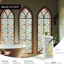 ADD.HERES Window Privacy Film, 3D Stained Glass Window Film, 23.6x35.4in