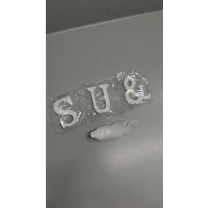 White Wood Letters, Unfinished Wooden Letters for Wall Decor Decorative Standing Letters Slices Sign Board Decoration for Craft Home Party Projects(S & U)