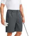 G Gradual Men's Golf Shorts with 5 Pockets 9" Light Weight Stretch Quick Dry Casual Dress Work Shorts for Men (Gray, S)