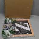 Last Name Welcome Sign for Front Door-14"x12", Wreaths for Front Door, 26 Letter Front Porch Decor Wreaths, Welcome Sign with Eucalyptus Garland and Bow, Wooden Farmhouse Wall Decor, Housewarming Gifts (Z)