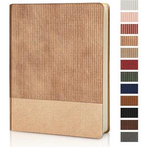 Lined Journal Notebook for Work College Ruled Note Book 7.2"x9.6" B5 PU Leather Daily Journaling 160 Pages for Women Men Writing Home School Supplies Business RoseGold (09-RoseGold-1pack)