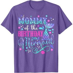 Mommy Of The Birthday Mermaid Girl Bday Party Squad Family T-Shirt M