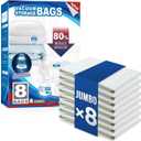 TAILI 8 Pack Vacuum Storage Bags for Comforter and Blankets, Jumbo Vacuum Seal Bags for Bedding 40x31 Inch, Space Saver Bags for Clothes, Pillows, Saving More Closet Space (Cream)