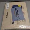 Bedsure Queen Sheet Set, Rayon Derived from Bamboo, Cooling Sheets, Deep Pocket Up to 16", Breathable & Soft, Hotel Luxury Silky Bedding for Hot Sleepers, Beige