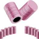 2 x CKAuto Tire Valve Stem Caps, Pink, 10 pcs/Pack, Anodized Aluminum Tire Cap Set, Corrosion Resistant, Universal Stem Covers for Cars Trucks Motorcycles SUVs and Bikes