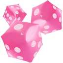 3 Pack Large Inflatable Dice Jumbo Giant Inflatable Dice for Indoor Outdoor Broad Game Ludo Pool Party Favor(12 Inch,Pink)