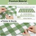 48 Pcs Sage Green Gingham Disposable Tablecloth, 54 x 108 Inch Plastic Checkered Table Cloth for Party, Picnic, Wedding, Baby Shower, Outdoor Birthday Decorations