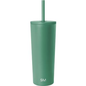 Simple Modern Classic Tumbler with Straw Lid | Insulated Iced Coffee Cup Reusable Stainless Steel Water Bottle Travel Mug | Gifts for Women Men Her Him | 24oz | Basil