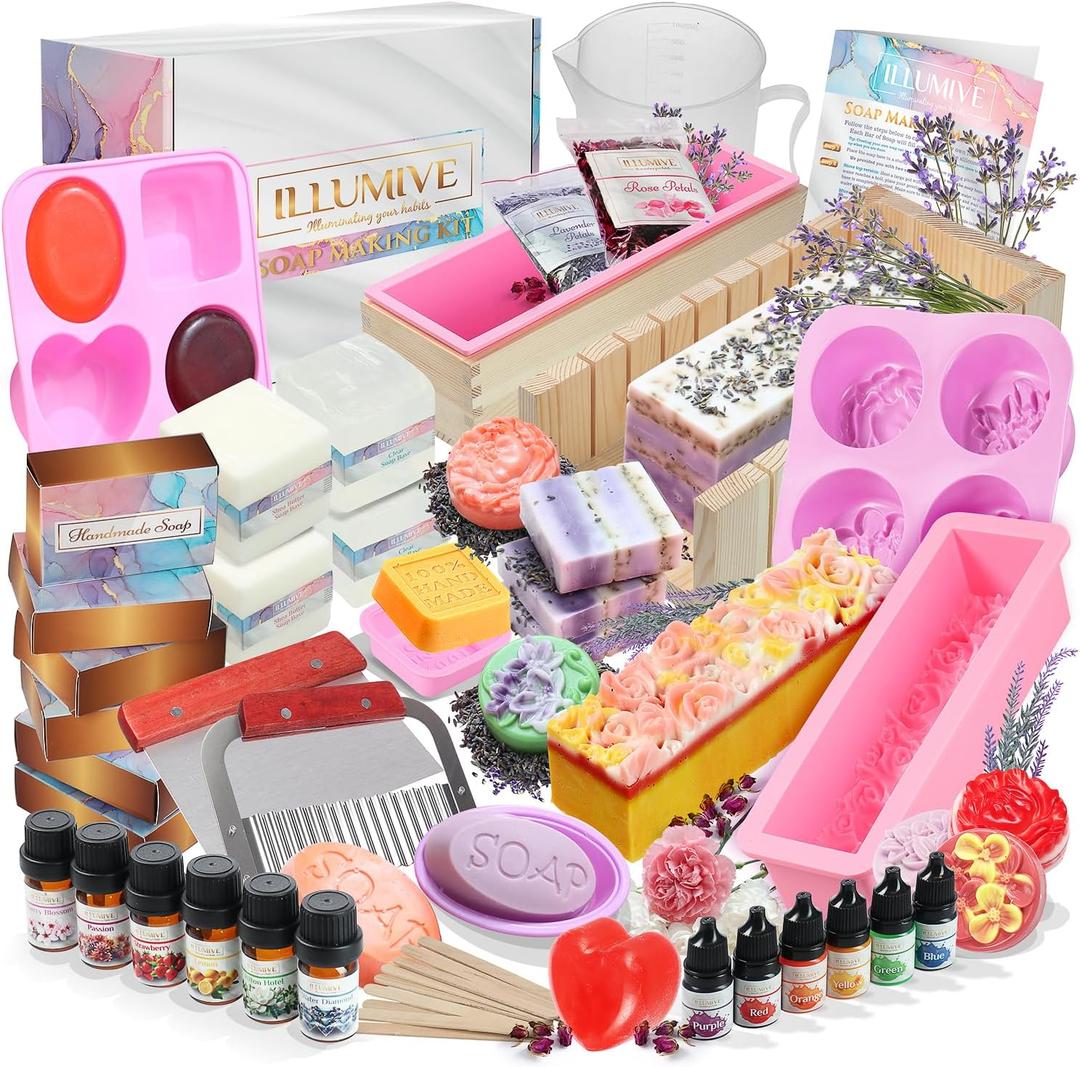 Illumive Soap Making Kit - Deluxe Soap Making Kit - Includes all Soap Making Supplies. Ideal Soap Making Kit for adults.