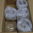 Set of 6 Clear Glass Vases, 4.7 W x 3.5 H, Round Candle Holders, Bubble Bowl, Flower Vases with Sponge Brush, Decorative Centerpieces for Wedding Home Decor
