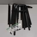 Wedding Welcome Sign Stand, Welcome to our Wedding Sign Holder, Black Easel Stand for Sign Poster With Leather Sign Hanging Straps, Linen Sign Stand for Wedding Decor
