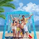 Beach Tent - 6.2'x6.2' Portable Sun Shelter, UPF 50+ UV Protection, Easy Setup, Waterproof, Includes Side Wall & Sand Pockets, Perfect for Family & Friends