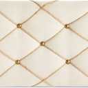 Farmlyn Creek Rectangular Fabric Bulletin Board - Picture Board for Photos - Farmhouse Style & Office Wall Decor - 16 x 12 in, Beige