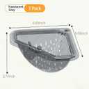 Magnetic Drainage & Filter Basket with Enhanced Durability, Triangular Sink Strainer with Twist-Open Bottom, Heavy-Duty Kitchen Sink Corner Rack for Draining & Storage, Punch-Free Installation