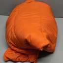 Shanfetl Women Long Quilted Coat Hooded Maxi Length Long Sleeve Puffer Jacket Padded Coat Winter Outerwear (Medium, Orange)