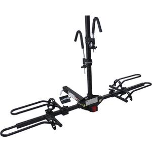 MaxxHaul Platform Bike Rack for 2 Bikes - Hitch Mounted Tray Carrier for SUV, Van, & Truck - Adjustable Tire Cradles & Foam Padded Hooks - Fits 2" Class III & IV Hitches (50027)
