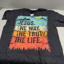 Jesus The Way Truth Life Women Men Kids Christian Worship T-Shirt (Black, L)