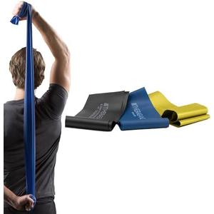 THERABAND Resistance Bands Set, Professional Elastic Band For Upper & Lower Body Exercise, Strength Training without Weights, Physical Therapy, & Pilates, Blue & Black, Advanced