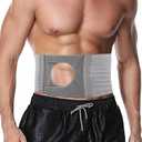 1 Piece Ostomy Belt, Ostomy Support Belts for Men & Women, Adjustable Stealth Belt Ostomy, Ostomy Belts for Colostomy & Ileostomy Bag Holder, Colostomy Supplies Belt Secured with Velcro(XL)