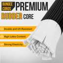 Bungee Cords with Carabiner Hooks, 12 Inch Small Short Resistant Bungee Cords with Hooks, Black, 6 Pack for Multiple securing Options