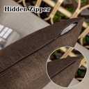 Kevin Textile Pack of 2 Outdoor Waterproof Throw Pillow Covers Decorative Farmhouse Checkered Square Solid Cushion Cases for Patio Garden Porch Sofa Brown 18x18 inch