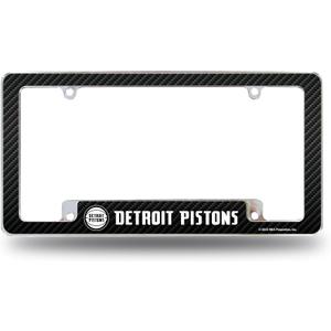 Rico Industries NBA Basketball Primary 12" x 6" Chrome All Over Automotive License Plate Frame for Car/Truck/SUV (Black)