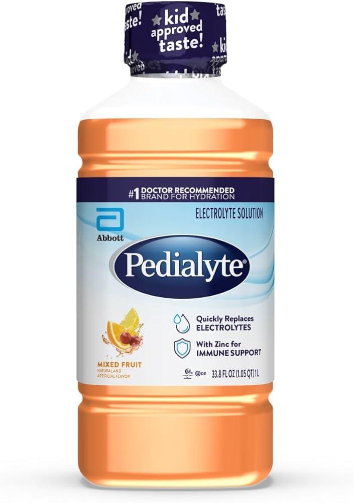 Pedialyte With Immune Support, Electrolyte Hydration Drink 33.8Fl Oz 33.8 Fluid Ounces Pack of 4 By 1 JUL 2026