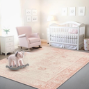 Istana 8x10 Area Rug - Pink 8x10 Rugs for Living Room - Foldable Rugs for Bedroom - Stain Resistant Washable Rug - Eco-Friendly Area Rugs - Easy to Clean Living Room Rug