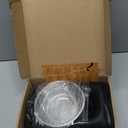 Stainless Steel Dog Bowls with Non-Slip Silicone Mat, Spill Proof Food & Water Bowls Set, Easy Clean Puppy Food Dish, Dishwasher Safe, Suitable for Dogs Cats Pet Under 20lbs, Small, Black (Small-13 oz)