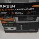 AIRMSEN 12-Cup Programmable Dual Coffee Maker Single Serve Machine for K-Cup Pods & Ground, 1000W Fast Brew, Delay Start, 2H Keep Warm, Touchscreen, 60oz Tank, Glass Carafe Home & Office